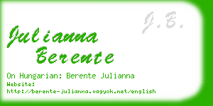 julianna berente business card